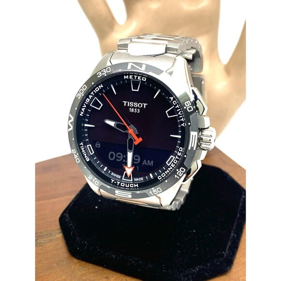 Tissot T- Touch Connect Solar Men's Watch Titanium Black 47.5mm T1214204405100 - Picture 1 of 15